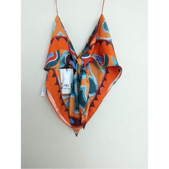 ZARA BANDANA TOP ORANGE - Picture 7 of 7